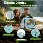 Parrot Travel Cage with Bird Cage Bells Mirror Set, Portable Small Bird - Image 4