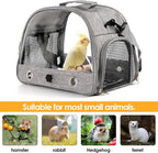 Bird Travel Carrier with Perch Parakeet Backpack Carriers with Stainless Steel - Image 2