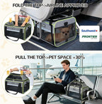 Lekereise Top-Expandable Pet Carrier 18x13x9.5 Inch Southwest Frontier Airline - Image 2