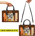 Personalized Pet Mom Leather Handbag – Custom Name Dog Cat Photo Purse - Image 5