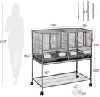 Yaheetech Stackable Divided Breeder Breeding Parakeet Bird Cage - Image 2