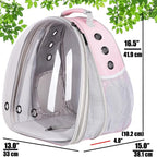 Front Expandable Cat Backpack Carrier, Fit up to 20 lbs, Space Capsule Bubble - Image 2