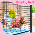 KATUMO Parakeet Nest, Parrot Breeding Bed Conure Snuggle Nest Cockatiel Swing - Image 6