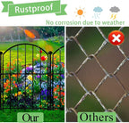 Decorative Garden Fence 17in x10ft, 10 Pack Rustproof Metal No Dig Fence Animal - Image 6