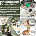QBLEEV Cat Onesie for Cats After Surgery, Sticky Hair Cat Pajamas for Cats Only - Image 6