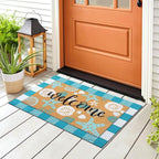 Tinideya 2 Pcs Summer Door Mat Coastal Beach Welcome Non Slip Coir Mats Sea - Image 3