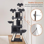 Yaheetech 76.5in Multi-Level Large Cat Tree, Big Cat Tower - Image 8