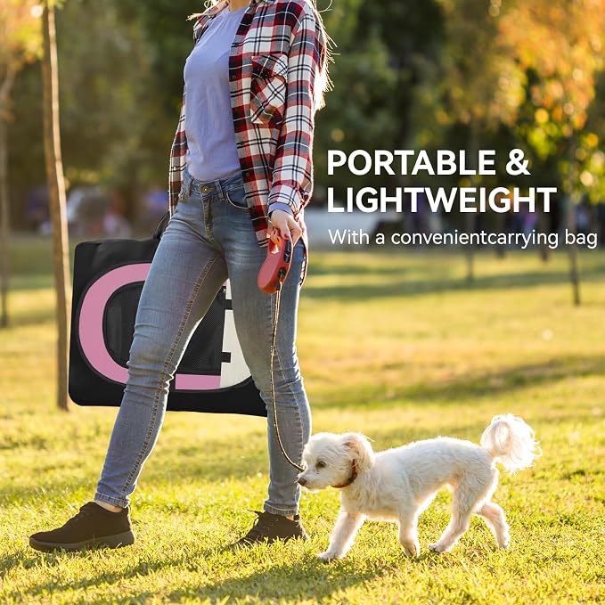 Pink Dog Cat Playpen, Puppy Pet Playpen Indoor - Image 5