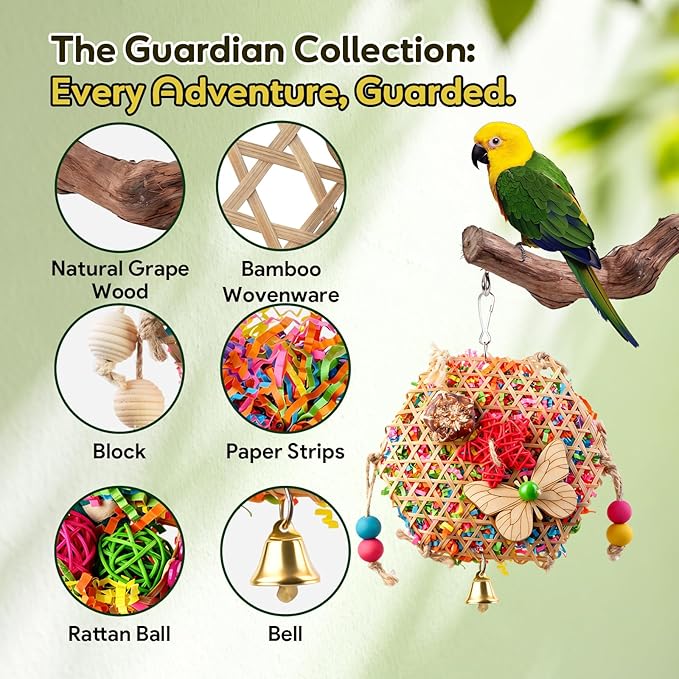 Bird Toys, Parakeet Foraging Toys, Hanging Chewing Toys - Image 3