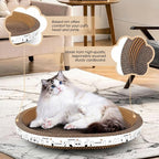 3 Pack Oval Cardboard Cat Scratcher & Lounger Bed, High-Density Cat Scratching - Image 2
