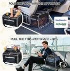 Lekereise Top-Expandable Pet Carrier 18x13x9.5 Inch Southwest Frontier Airline - Image 2