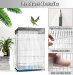 Bird Cage Seed Catcher, Bird Cage Net Cover Adjustable Bird Cage Netting Seed - Image 3