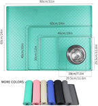 Ptlom Pet Placemat for Dog and Cat, Waterproof Non-Slip Silicone Feeding Bowl - Image 2