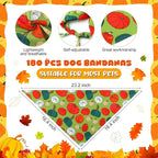 Aliceset 180 Pcs Fall Dog Bandanas Bulk Thanksgiving Bandana - Image 2