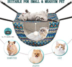 JSPYFITS Cat Cage Hammock with Ball, Double Layer Hanging Adjustable Soft Pet - Image 2