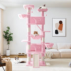Allewie 81 Inches Tall Cat Tree/Multi-Level Large Climbing Tree House and Towers - Image 2