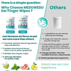 Ear Cleaner Finger Wipes 60 Counts, Dog Ear Cleaner, Grooming Kit Care - Image 7