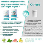 Ear Cleaner Finger Wipes 60 Counts, Dog Ear Cleaner, Grooming Kit Care - Image 7