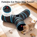 Tempcore Pet Tunnel Tube Cat Toys 3 Way Collapsible, Cat Tunnels - Image 7