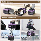 Top and 2 Sides Expandable Pet Carrier 17x11x9.5, TSA Airline Approved Small - Image 6