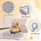 25.6 Inch Large Scratching Mat for Indoor Cats Natural Cotton Rope Flat - Image 3