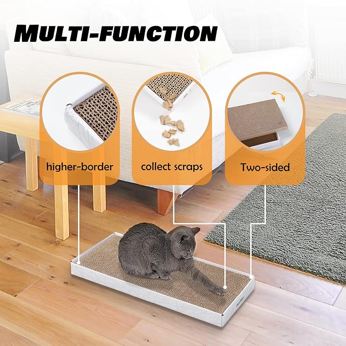 Cardboard Scratcher Pad Scratching Post:Smartbean 3PCS Cat Cardboard, Cat - Image 3