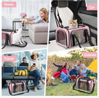 Discala Cat Dog Carrier Up to 15 Lbs TSA Airline Approved Pet Carrier - Image 8