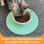 Ptlom Pet Food Mat for Dog and Cat Placemat 2 Pcs, Mat for Prevent Food and - Image 5