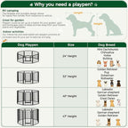 Yaheetech Dog Playpen Outdoor, 40 inch 6 Panels Dog Pen Indoor Heavy Duty Puppy - Image 8