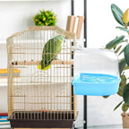 Supkiir 4Pcs Clear Bird Bath for Cage, Parakeet Bath Cage Accessories - Image 2