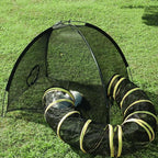 Outdoor Cat Enclosure with Circle Tunnel by YAVAYI