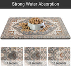 Dog Food Mats for Floors, Absorbent and Quick-Drying Pet Cat Food Mat, - Image 5