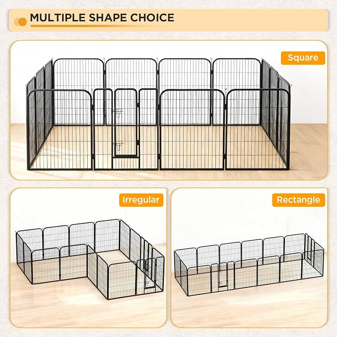 BestPet Indoor Dog Playpen, 40inch 16 Panels Dog Pen Fence Outdoor Pet Playpen - Image 7