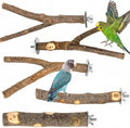 5PCS Natural Wood Bird Perch Set by Unknown