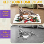 Christmas Dog and Cat Food Mat, Absorbent Feeding Placemat, Waterproof Non-Slip - Image 4