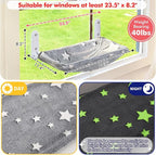 2PC Cat Window Perch, Glow in The Dark Cordless Foldable Pet Hammock Bed - Image 4