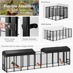 2PCS Dog Kennel Outdoor, Large Outside Dog Kennel - Image 7