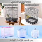 Bird Cage Seed Catcher, Bird Cage Net Cover Adjustable Bird Cage Netting Seed - Image 5