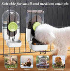 Kenond Hanging Automatic Pet Food Water Dispenser, 35oz Rabbit Feeder Guinea - Image 2