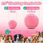 HETOO Large Dog Tennis Balls: 9.5 inch Pink Dog Toys- Giant Big Outdoor Dog - Image 4