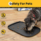 Silicone Dog Food Mat with Side Pocket & Hook Hole, Soft Raised Edges, Easy - Image 6