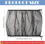 Large Bird Cage Seed Catcher 31 x 118 inches Adjustable Bird Cage Net Cover - Image 2