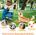 HIPPIH Indestructible Squeaky Dog Toys, Interactive Dog Balls 2 Pack, Chew Toys - Image 6