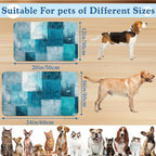 Blue Teal Dog Cat Food Mat–Christmas Stocking Absorbent Waterproof Placemat - Image 2