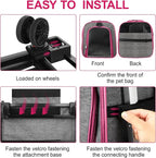 Pet Carrier with Wheels Up to 33 lbs Airline Approved Cat Carrier Rolling Pet - Image 3