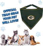 Pets First NFL Green Bay Packers TIE Bandana, Small/Medium. Dog Bandana Scarf - Image 4