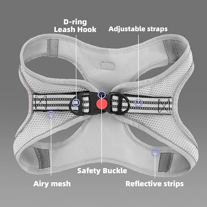 ROYPET Step-in Air Dog Harness, All Weather Mesh Step in Vest Harness - Image 2