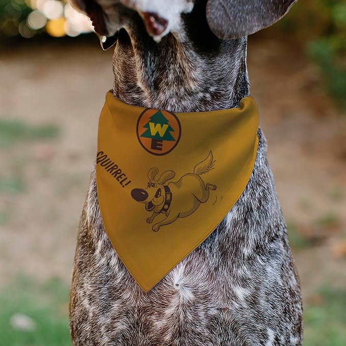 Disney Pet Bandana Up Dug Squirrel Pose and Wilderness Explorer Badge Orange - Image 4
