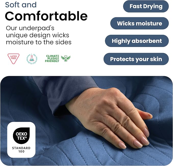 IMPROVIA® Washable Underpads, Heavy Absorbency Reusable Incontinence Pads - Image 4