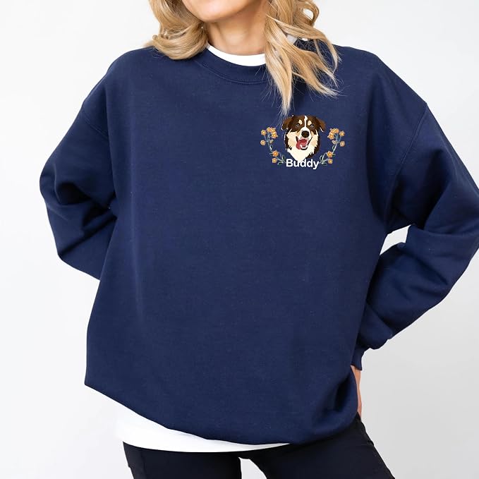 Custom Pet Sweatshirts with Photo and Name, Personalized Dog Sweatshirt - Image 5